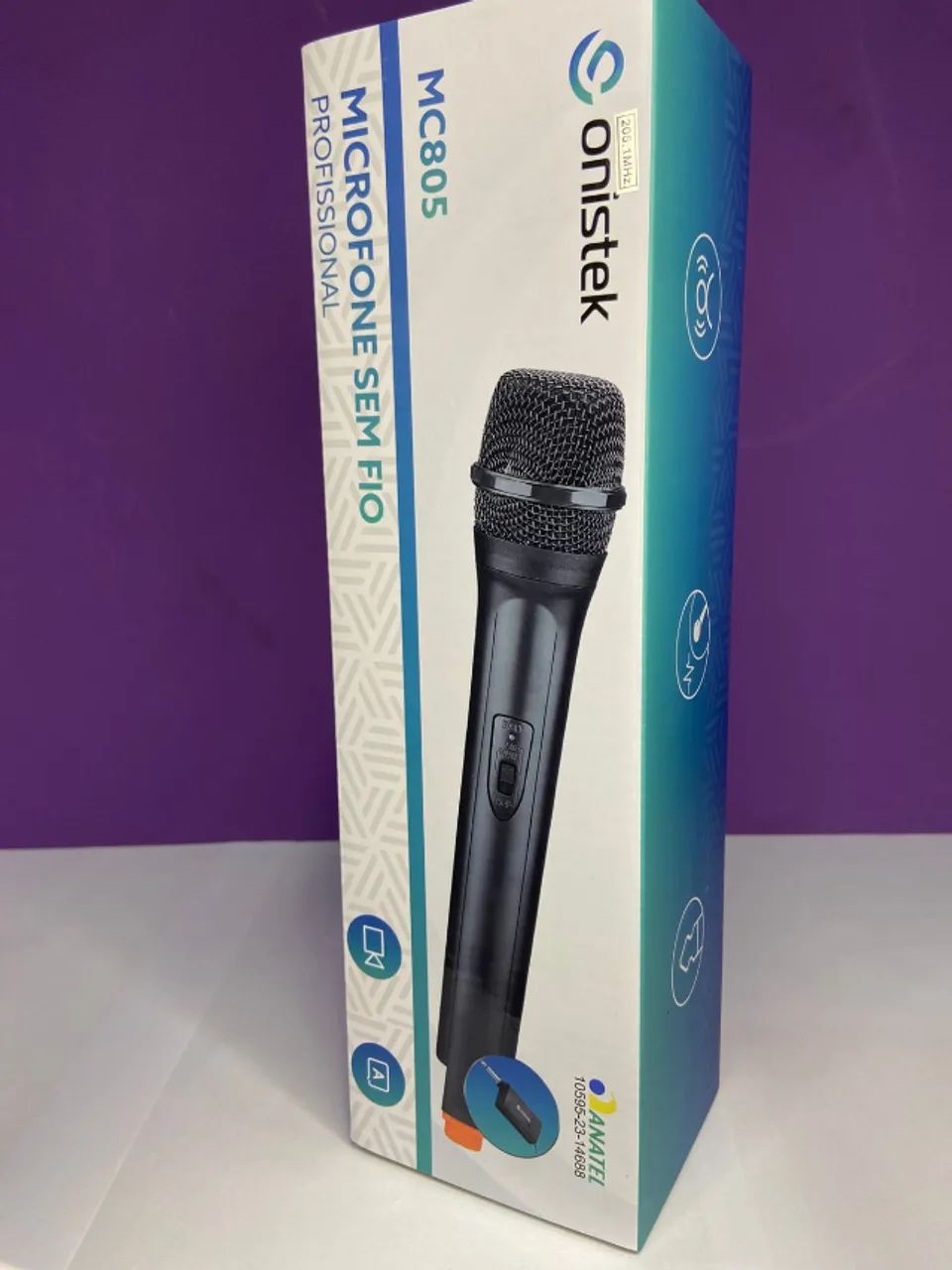 Microfone sem Fio com Receptor Onistek MC805 an2