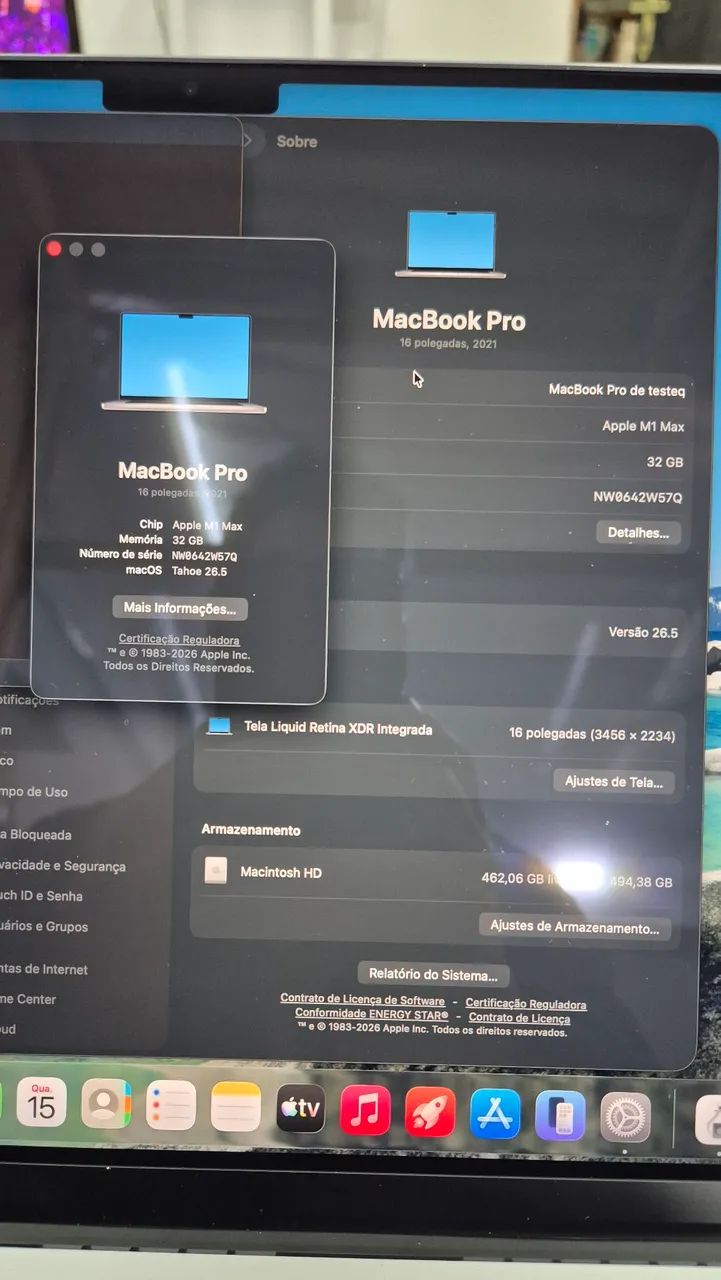 Macbook 16 Pro M1 Max 32GB 512SSD - Foto 4