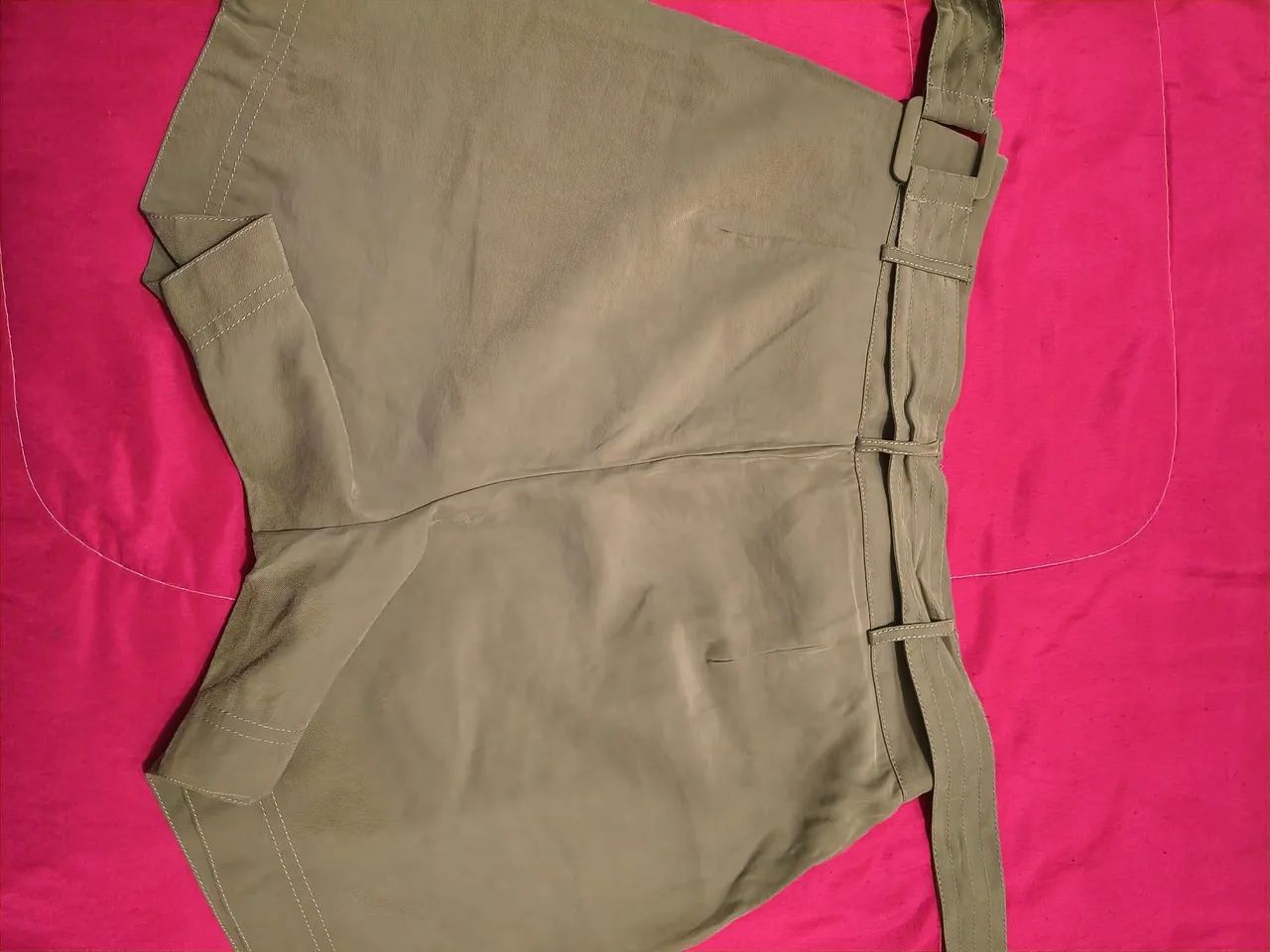 Short Alfaiataria Verde com Cinto Riachuelo Tam G  - Foto 5