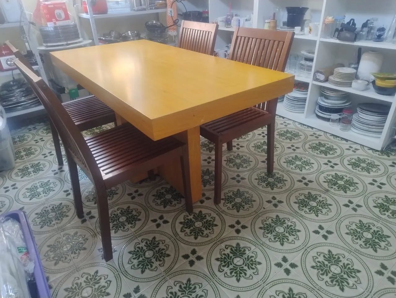 Mesa madeira com 4 cadeiras Tramontina  - Foto 4