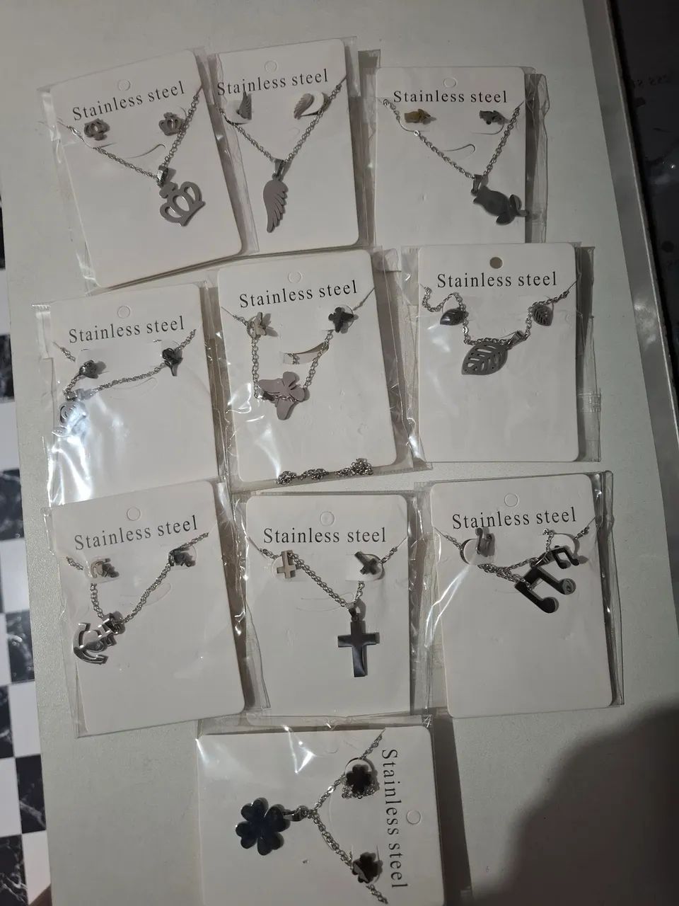 KIT DE COLAR E BRINCO DE AÇO INOXIDÁVEL.  - Foto 3