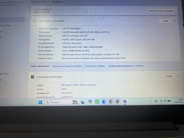 Notebook Lenovo IdeaPad S145 - 4GB RAM - Windows 11 - Foto 4