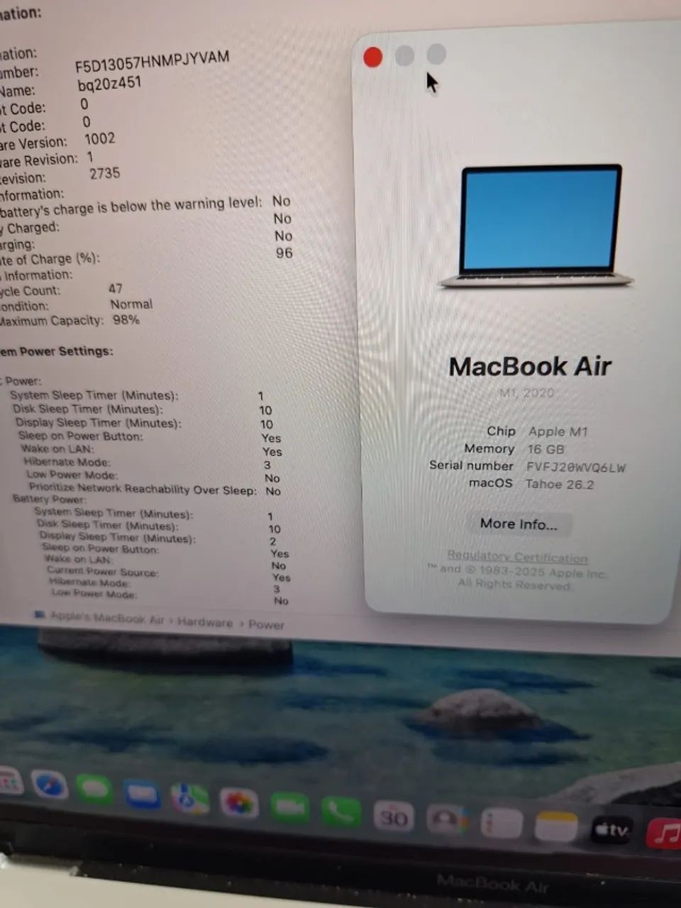 Apple Macbook Air M1 16Gb RAM 256Gb SSD Prata 13 Polegadas Seminovo - Foto 5