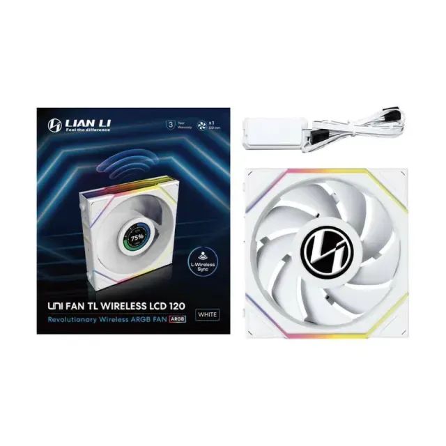 2x Fan Gamer Lian Li Uni Fan Tl Wireless Lcd Branco 120mm