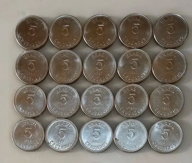 20 MOEDAS - 5 CRUZADOS 1987 - OPORTUNIDADE