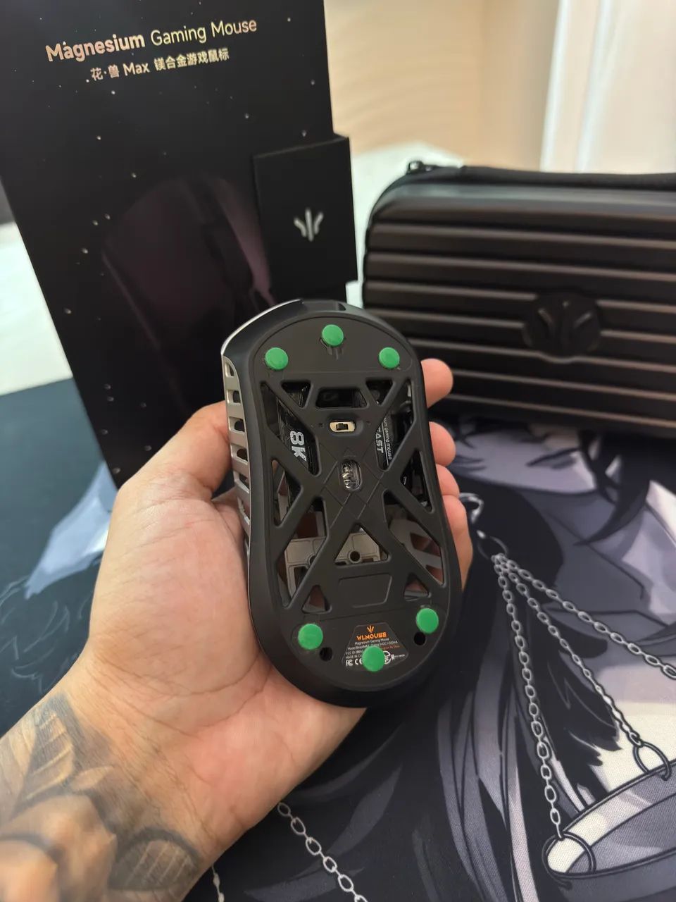 WLMouse Beast X Max 8k Magnésio Impecável  - Foto 5