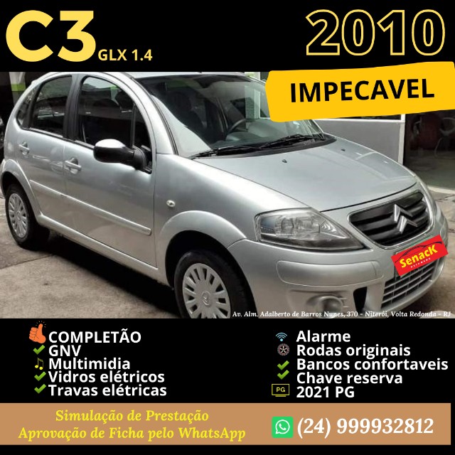 C3 1.4 GLX 8V 4P C/GNV 2010 LINDO, OPORTUNIDADE DE NEGOCIO.