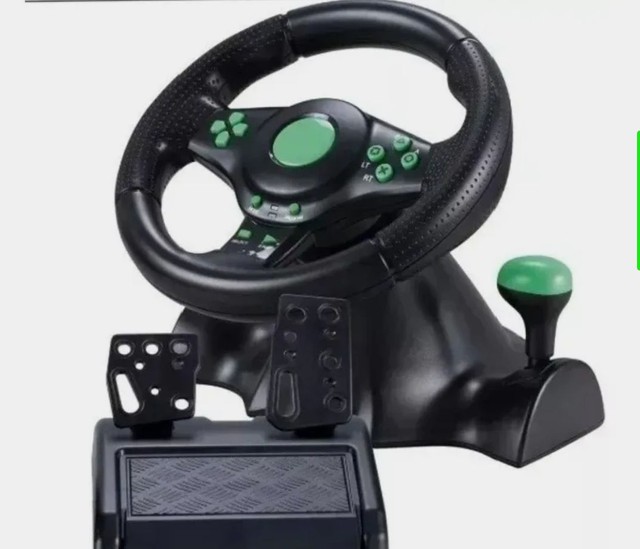 Volante Gamer C/ Pedal Racer Xbox360, Ps3, Ps2, Pc Kp5815a - Foto 2