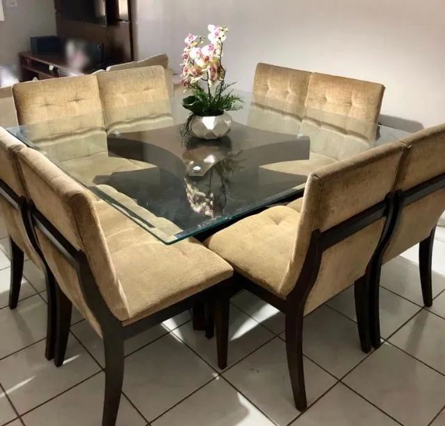 Mesa de Jantar 8 lugares de vidro e MDF em Vitória de Santo Antão, Pernambuco