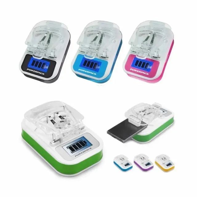 Carregador de Bateria Universal Celular Smartphone Saída Usb Visor Lcd Bivolt