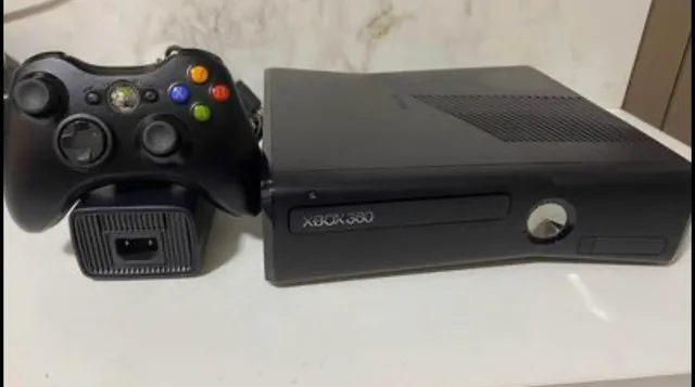 Xbox 360 Super Slim Azul, Edicao Limitada, Rgh, Controle, Fonte