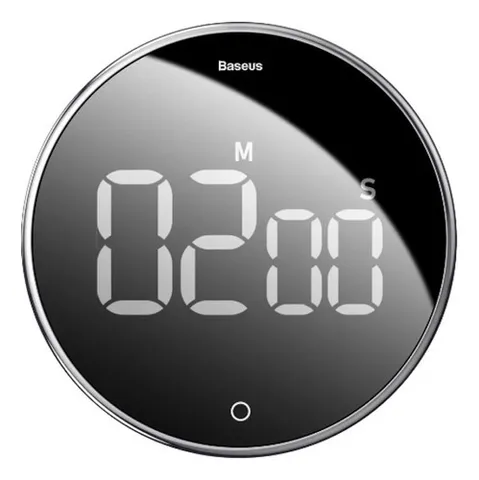 Timer Temporizador de Cozinha Magnético Cronômetro Rotatório - Baseus