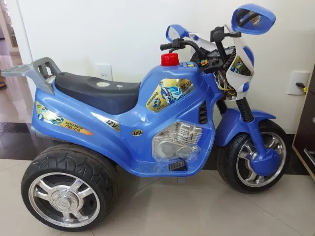 Mini Moto Elétrica Infantil Sprint Turbo - 2 Marchas 12V com Capacete -  Azul+amarelo