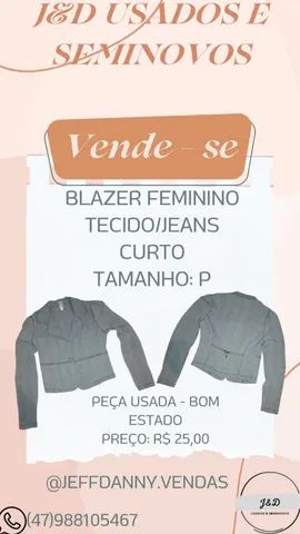 BLAZER FEMININO/ TAMANHO P