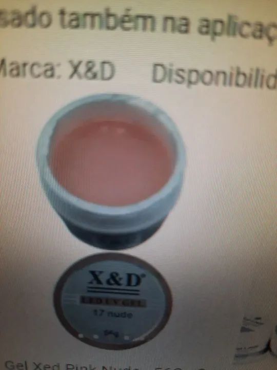 02 Gel X&D LED UV 17 nude é transparente