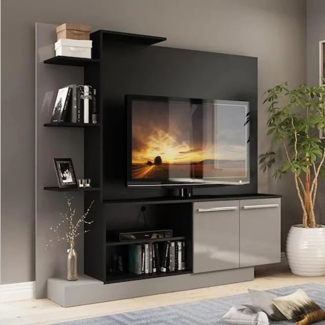 Promocao Estante 52" Preto/cinza