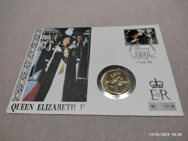 Medalha Moeda comemorativa Rainha Elizabeth 
