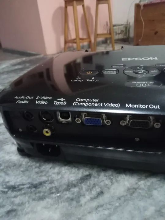 Projetor Epson PowerLite S8+ controle Bag completo liga USB DVD blu-ray TV Laptop Câmera - Foto 4