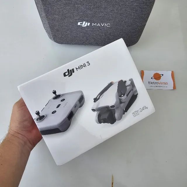 Drone DJI Mini 3 sem Tela (LACRADO) + Estojo de Brinde