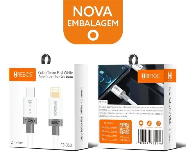 Cabo Carregador Usb C 2 Metros P/ iPhone Tipo C Lightning - Foto 3