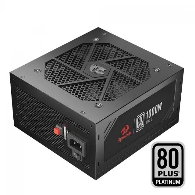 Fonte ATX 1000W PFC Ativo 80 Plus Platinum Redragon Full Modular Black PCIe 5.0 - WZetta