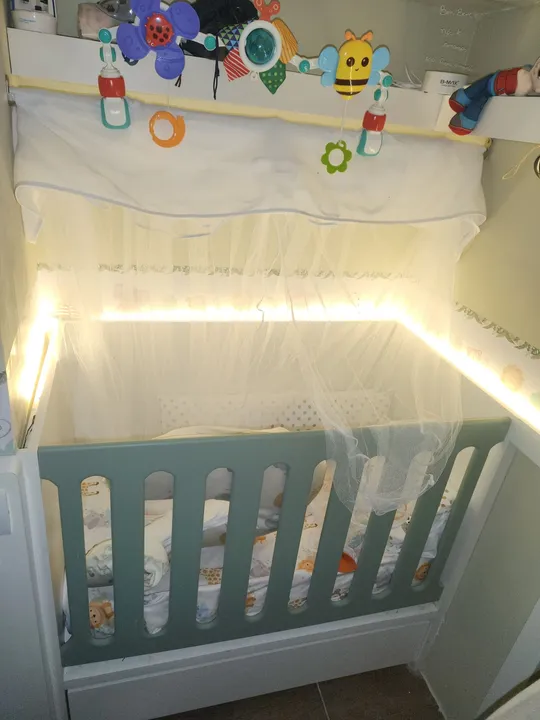 Mini Berço Infantil com Mosquiteiro