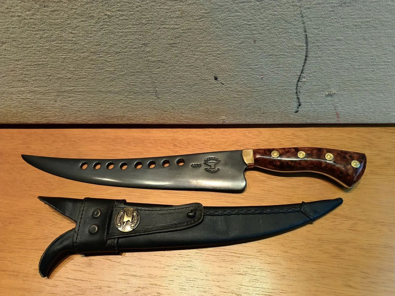 Faca churrasco aço carbono 1070 