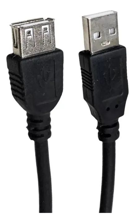 Cabo De Dados Extensor Usb 2.0 Macho X Fêmea 1,5m Cor Preto
