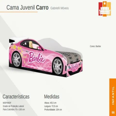 Cama carro barbie levo hoje 
