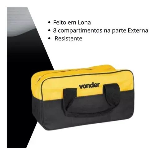 Bolsa em lona para ferramentas, 35,0 cm x 12,5 cm x 18,0 cm, BL 005, Vonder - Foto 4