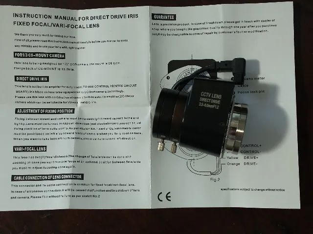 Lente CS varifocal 3.5-8mm F1.2 para CCTV - Foto 2