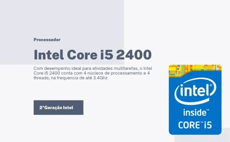 Computador Completo Intel i5 - 8Gb Ram - SSD 240Gb - Monitor 19 Polegadas - Foto 5