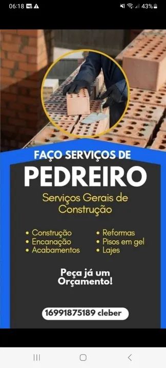 Pedreiro - Serviços Gerais de Construção