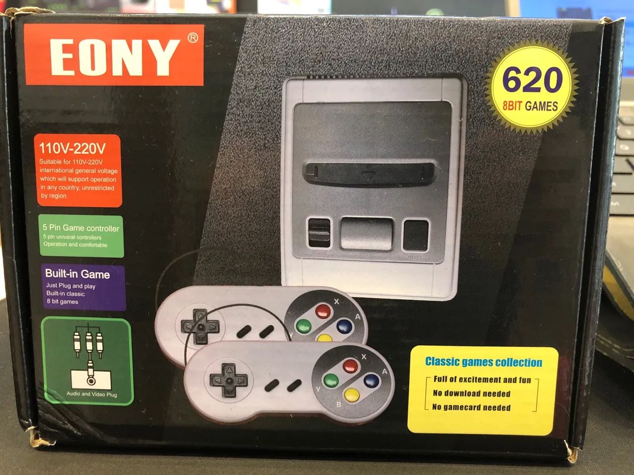 Console de Vídeo Game 8 Bits com 620 Jogos Clássicos