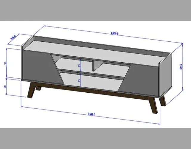Rack para TV de ATÉ 65" Polegadas Pés em Madeira Maciça (ENTREGAAS EM ATÉ 24h) - Foto 2
