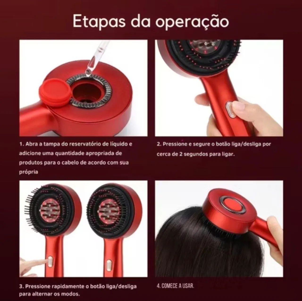 Escova massagem capilar 2 em 1 - Foto 3