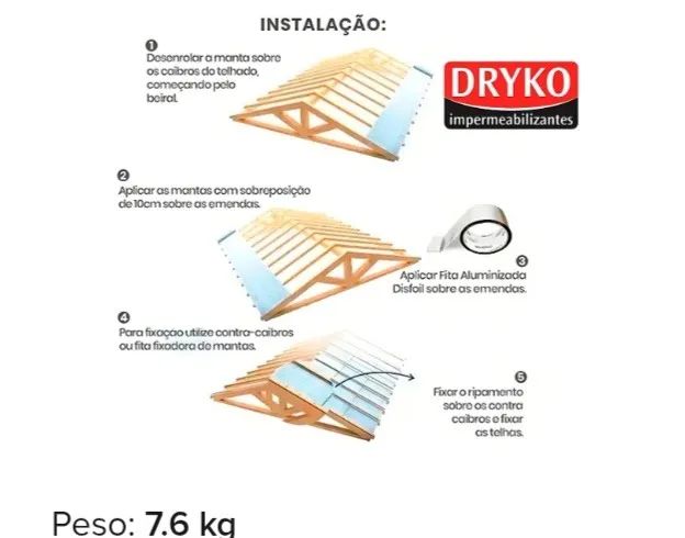 5 UNIDADES DE MANTA ALUMÍNIO DRYKO 90 CM X 10M - Foto 3