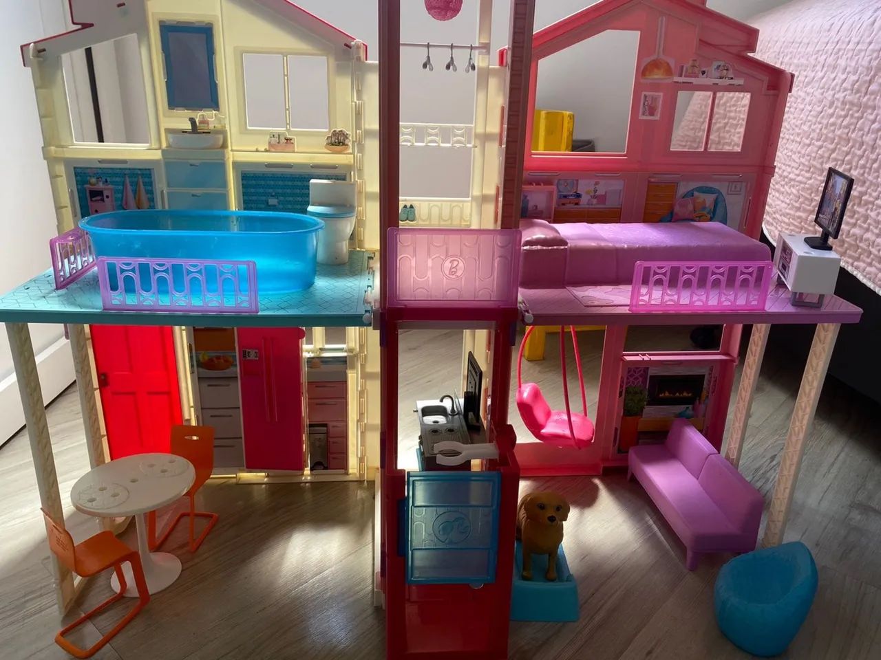 Casa da Barbie Completa Casinha de Boneca com Cômodos Brinquedos