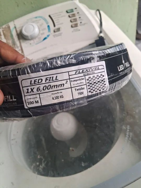 Cabo Elétrico 1x6.00mm² - 100m - LED FILL - Foto 2