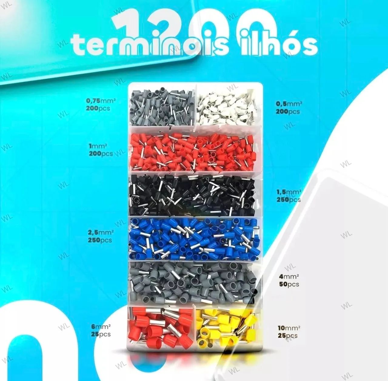 Kit Alicate+ Desencapador + Terminal Ilhós de 0,25 a 10mm! - Foto 3