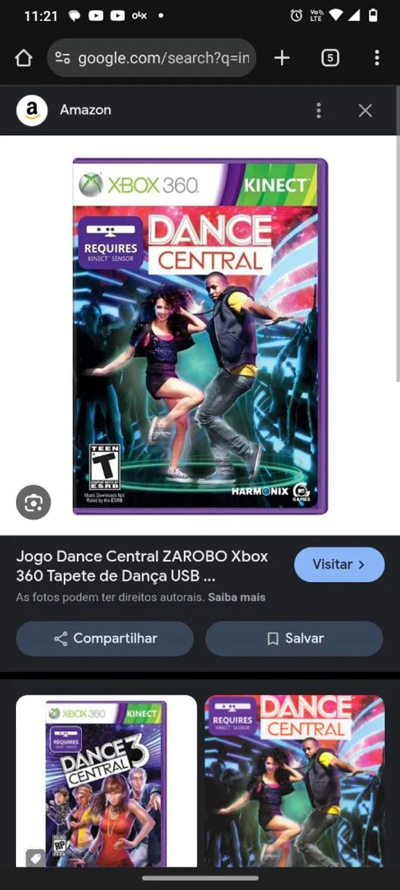 Dance Central Xbox 360 - Jogo Kinect