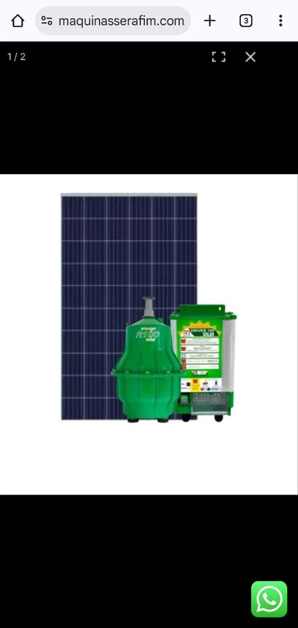 Kit Solar 280W Bomba Sapo Anauger 36V 40MCA R100