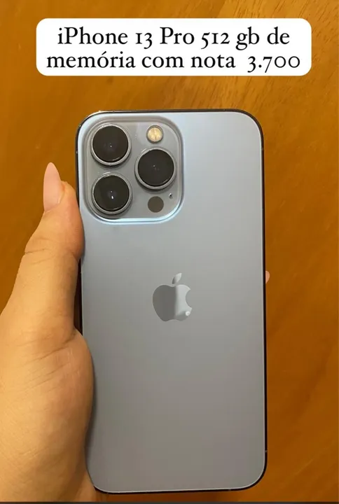 iPhone 13 Pro 512 gigas sem avarias com nota