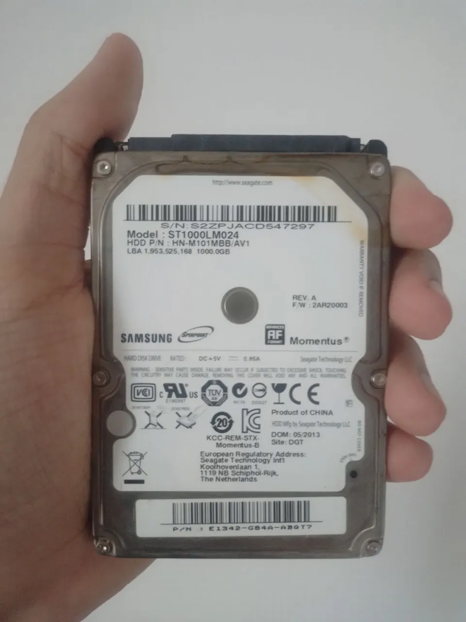 HD 1TB Samsung Momentus ST1000LM024