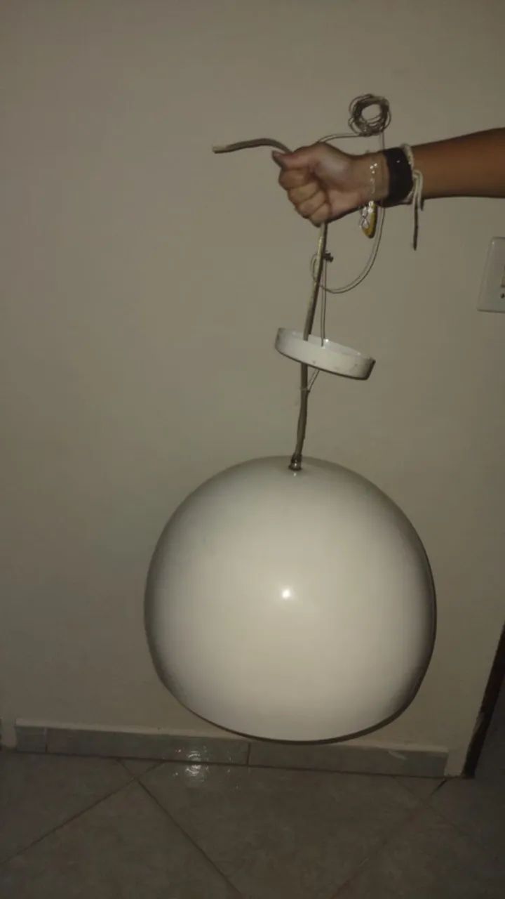 Lustre pendente branco