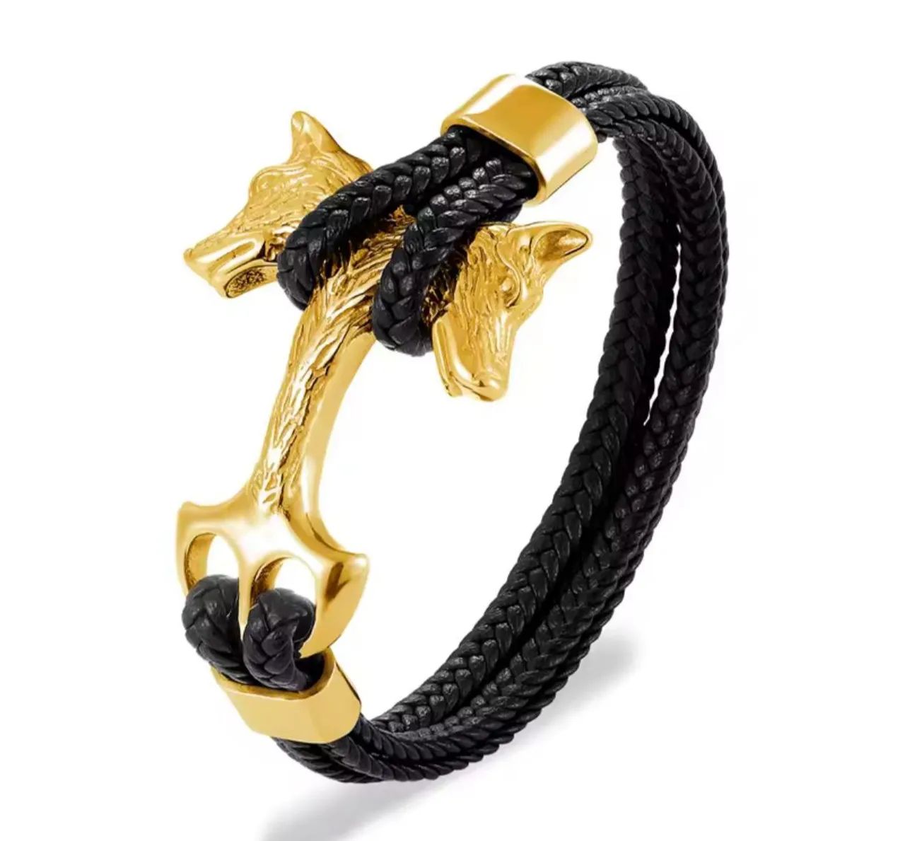 Pulseira Masculina de Couro genuíno e aço inoxidável. - Foto 4