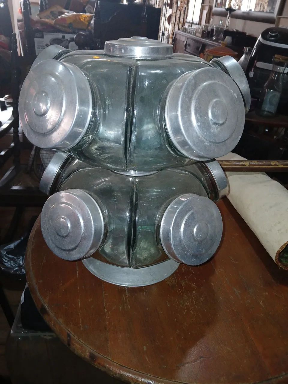 BALEIRO DE 2 ANDARES giratório de vidro - Foto 3