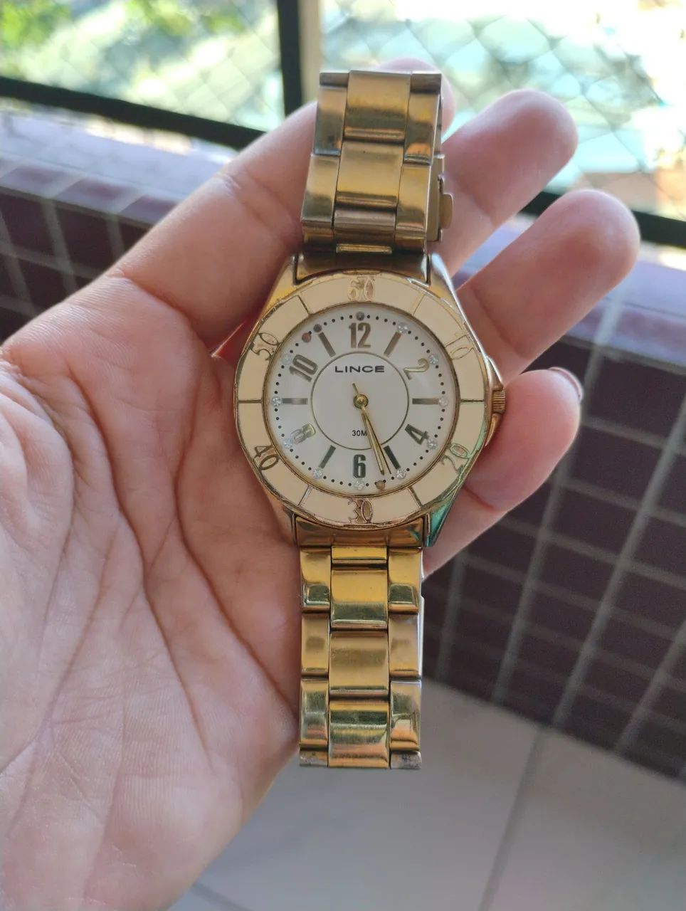 Relógio Lince Feminino Dourado - Foto 2