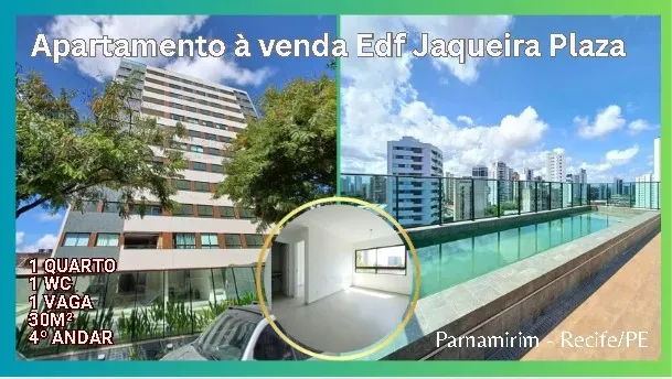 Apartamento à venda no Edf Jaqueira Plaza em Parnamirim - Recife - PE 1 quarto 1 wc 1 vaga
