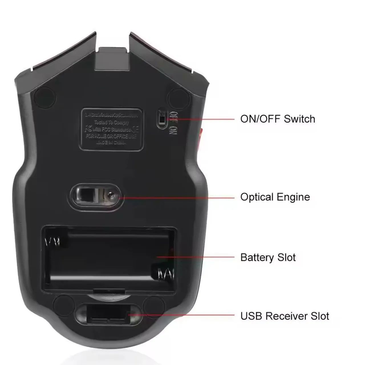 Mouse wireless USB 6 botões 1600DPI - Foto 3